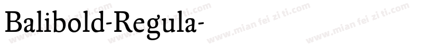 Balibold-Regula字体转换