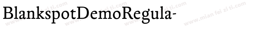 BlankspotDemoRegula字体转换