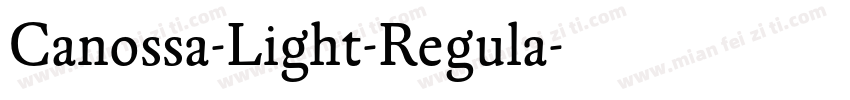 Canossa-Light-Regula字体转换