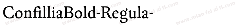 ConfilliaBold-Regula字体转换
