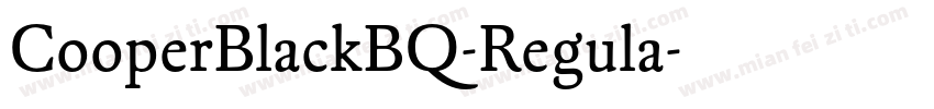 CooperBlackBQ-Regula字体转换
