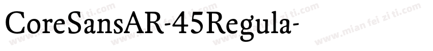 CoreSansAR-45Regula字体转换