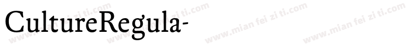 CultureRegula字体转换