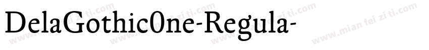 DelaGothic0ne-Regula字体转换