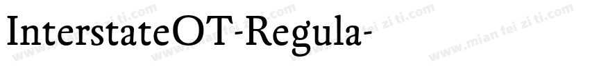 InterstateOT-Regula字体转换