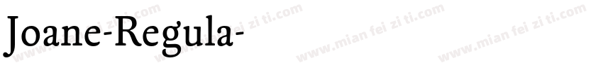 Joane-Regula字体转换