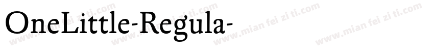 OneLittle-Regula字体转换