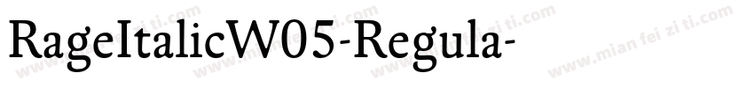 RageItalicW05-Regula字体转换