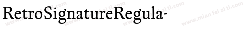 RetroSignatureRegula字体转换