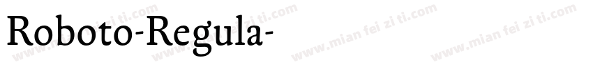 Roboto-Regula字体转换