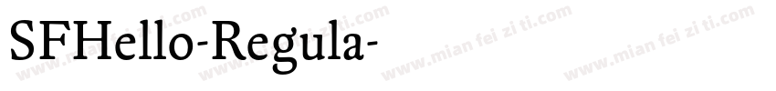 SFHello-Regula字体转换