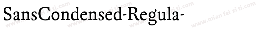 SansCondensed-Regula字体转换