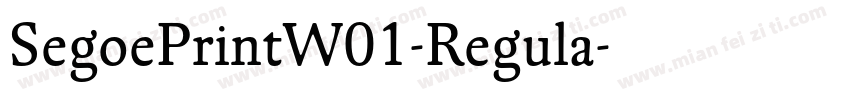SegoePrintW01-Regula字体转换