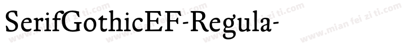 SerifGothicEF-Regula字体转换