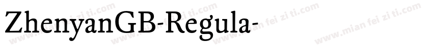 ZhenyanGB-Regula字体转换