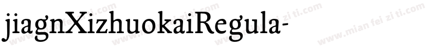 jiagnXizhuokaiRegula字体转换