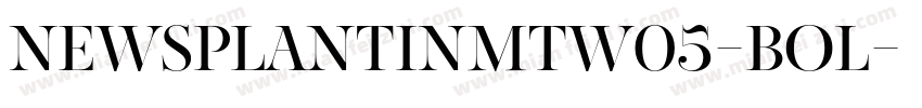 NewsPlantinMTW05-Bol字体转换