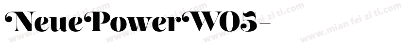 NeuePowerW05字体转换