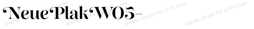NeuePlakW05字体转换