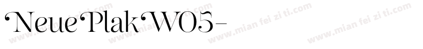 NeuePlakW05字体转换