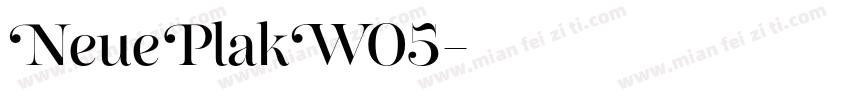 NeuePlakW05字体转换