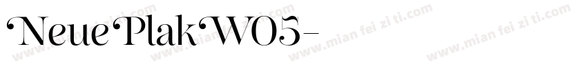 NeuePlakW05字体转换