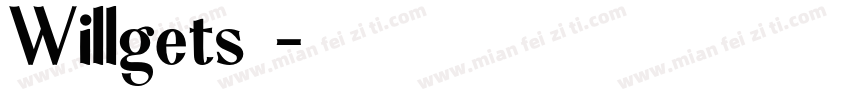 Willgets字体字体转换