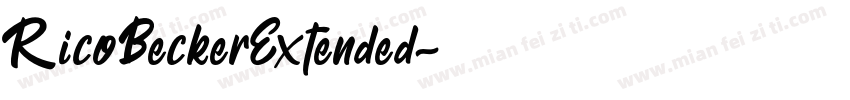 RicoBeckerExtended字体转换