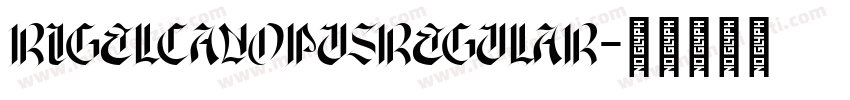 RigelCanopusRegular字体转换