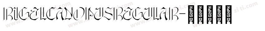 RigelCanopusRegular字体转换