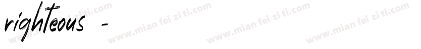 righteous黑体字体转换