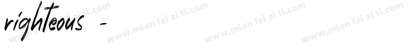 righteous黑体字体转换