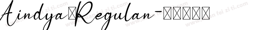 Aindya—Regulan字体转换