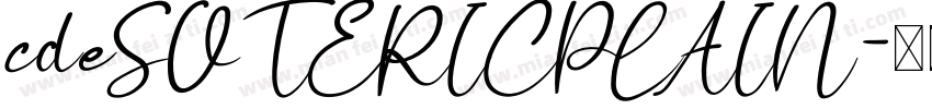 cdeSOTERICPLAIN字体转换
