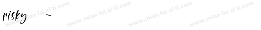 risky字体字体转换