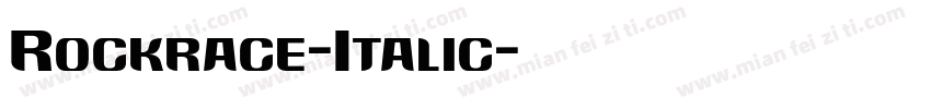 Rockrace-Italic字体转换