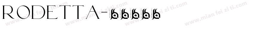 Rodetta字体转换