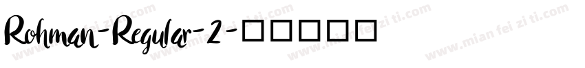 Rohman-Regular-2字体转换