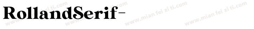 RollandSerif字体转换