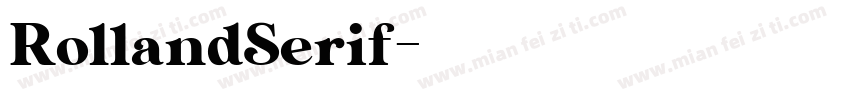 RollandSerif字体转换