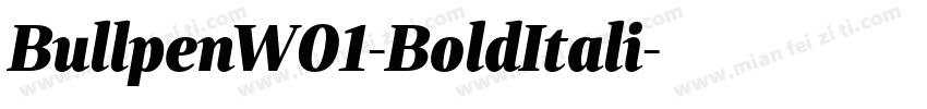 BullpenW01-BoldItali字体转换
