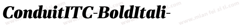 ConduitITC-BoldItali字体转换
