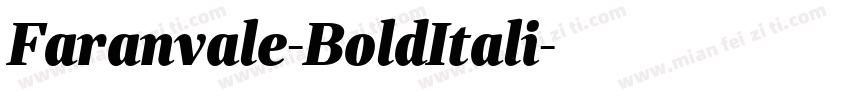 Faranvale-BoldItali字体转换