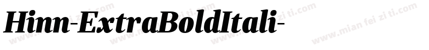 Hinn-ExtraBoldItali字体转换