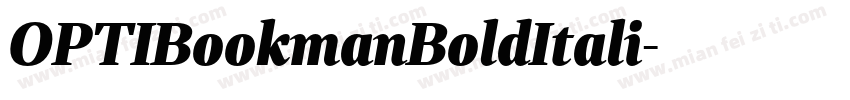 OPTIBookmanBoldItali字体转换