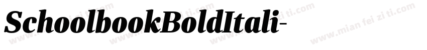 SchoolbookBoldItali字体转换