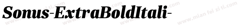Sonus-ExtraBoldItali字体转换
