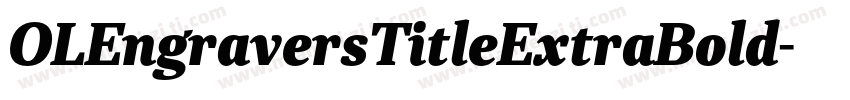 OLEngraversTitleExtraBold字体转换