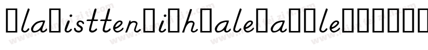 KladisttenRichgaleSample字体转换