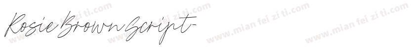 RosieBrownScript字体转换